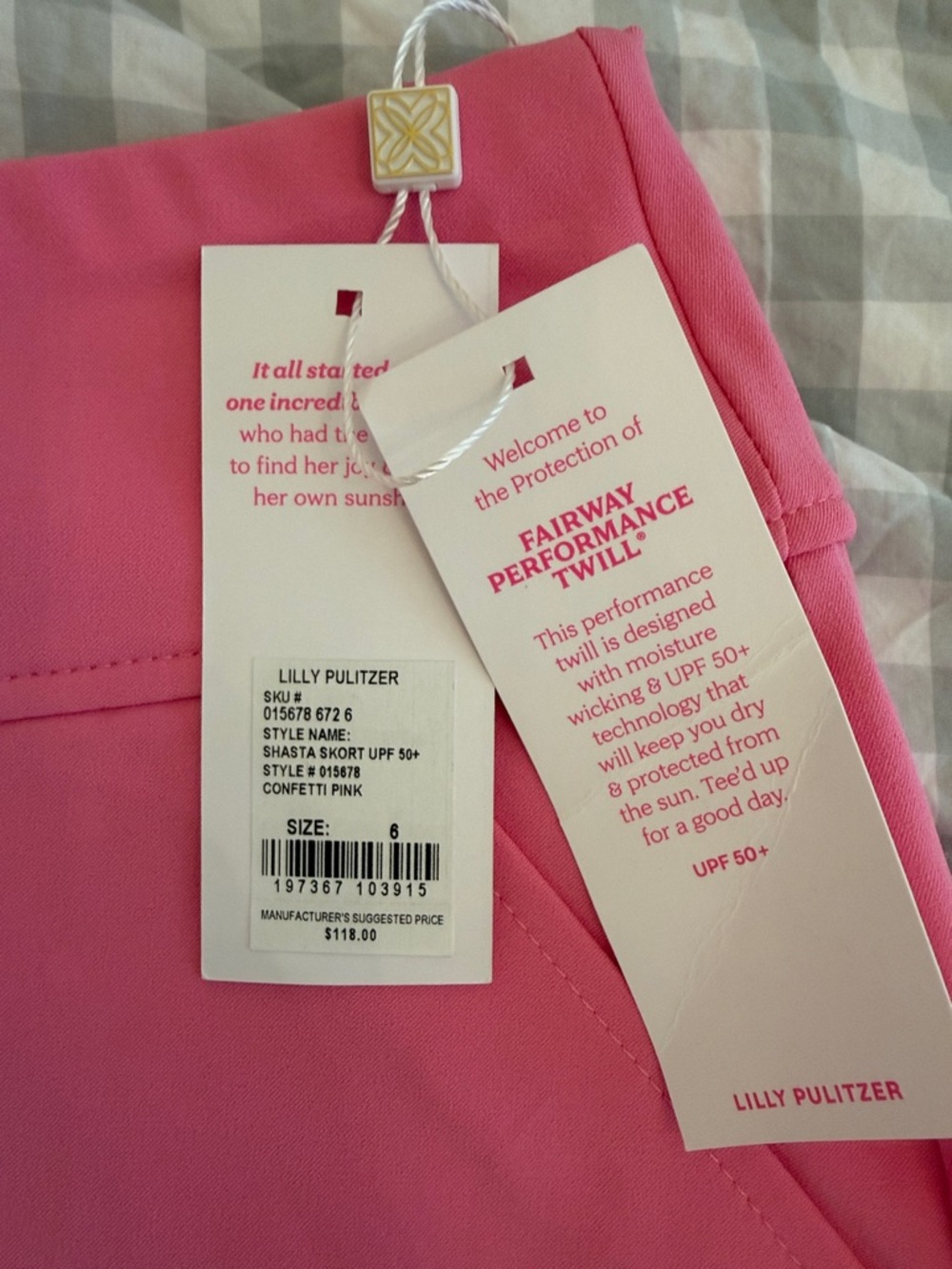 Lilly Pulitzer Hot Pink Pleated Shasta Skort - Picture 2 of 4
